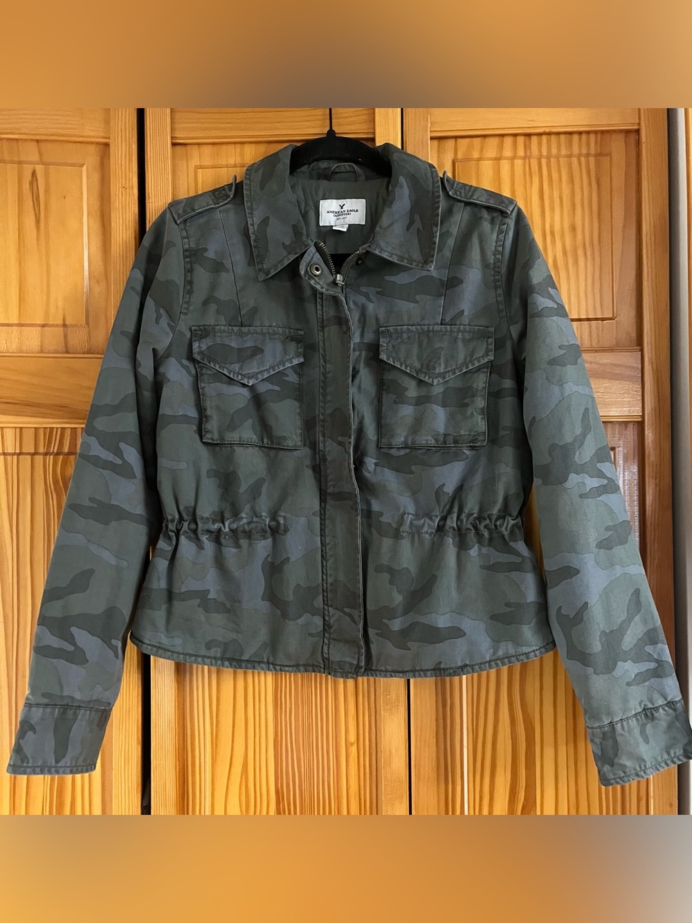 American Eagle Outfitters Olive Green Camo Utility Jacket - Women's